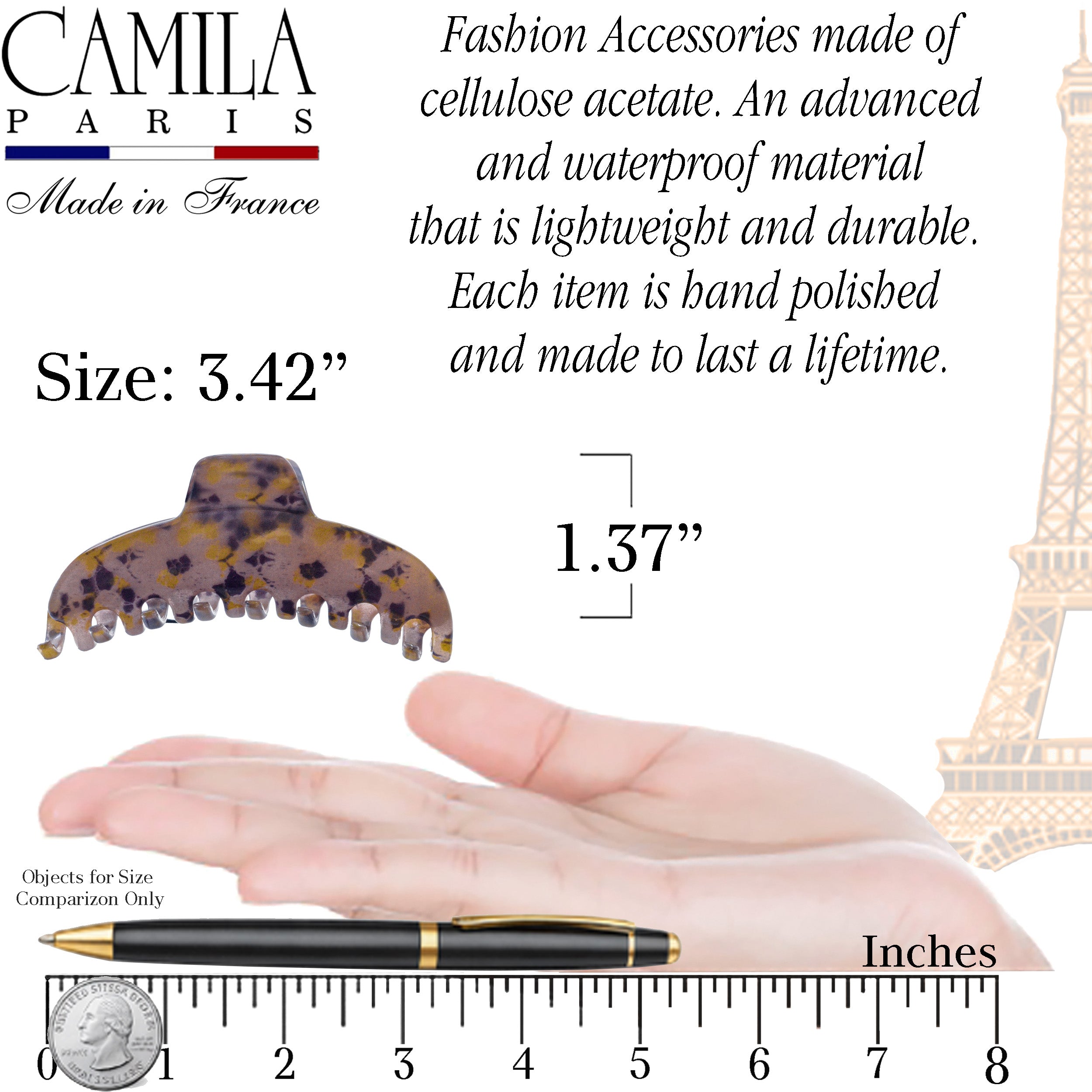 Décor Volume Hair Clip - Améthyste