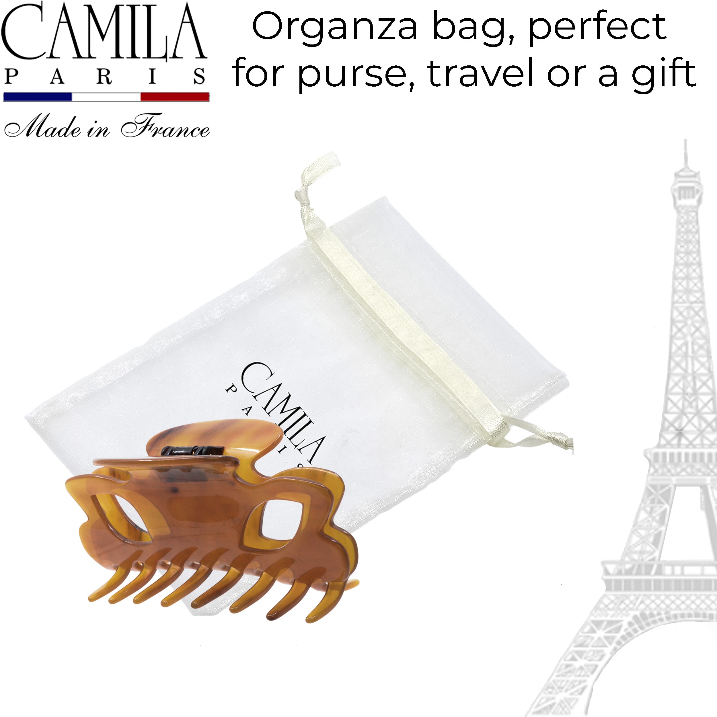 Handmade Spring Cover Hair Clip - Ambre