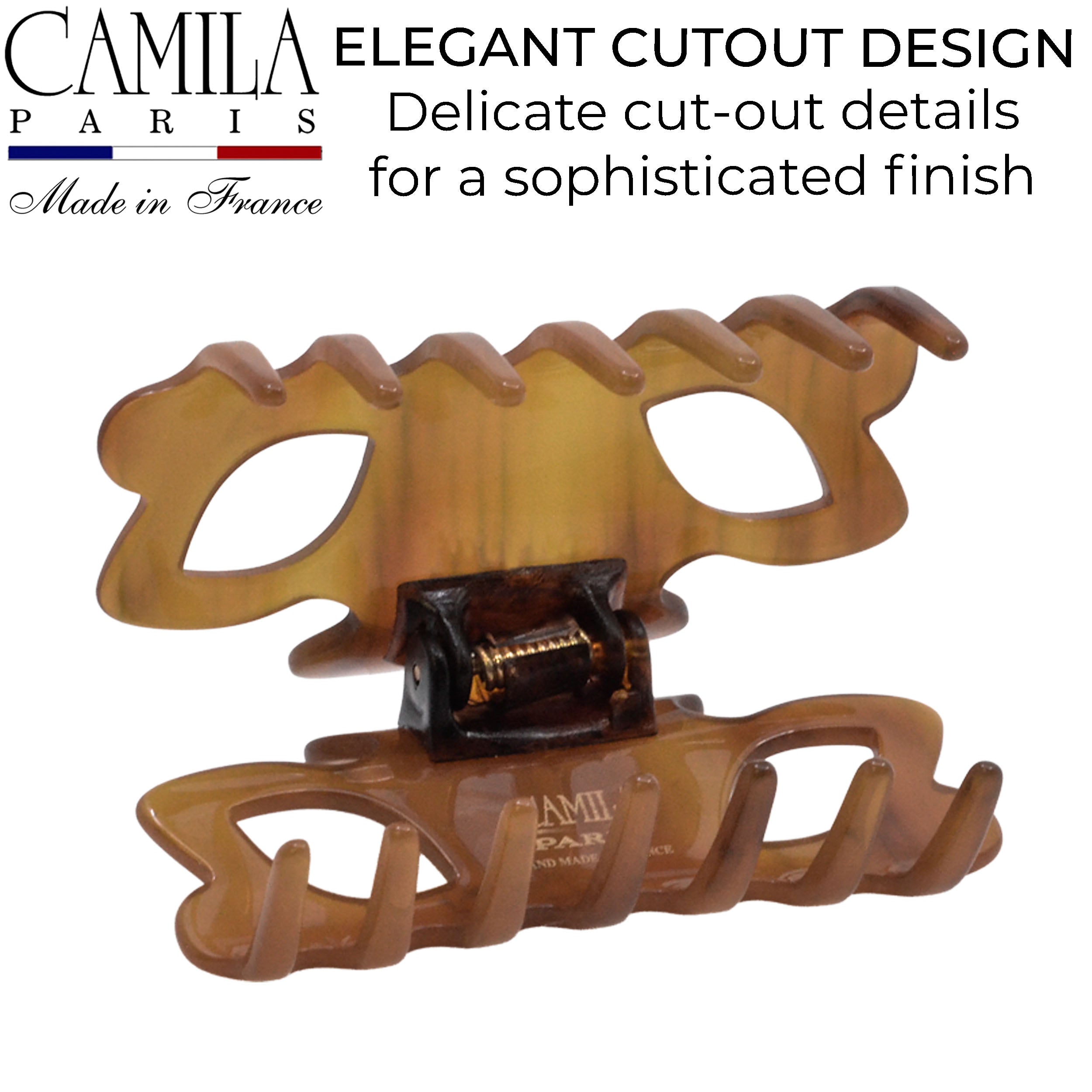 Handmade Spring Cover Hair Clip - Ambre