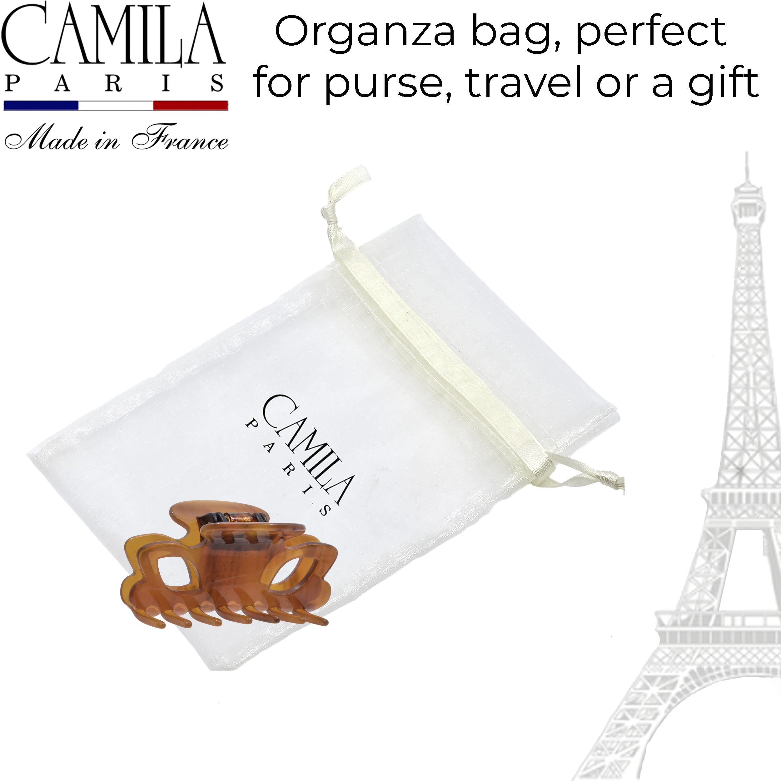 Handmade Spring Cover Hair Clip - Ambre