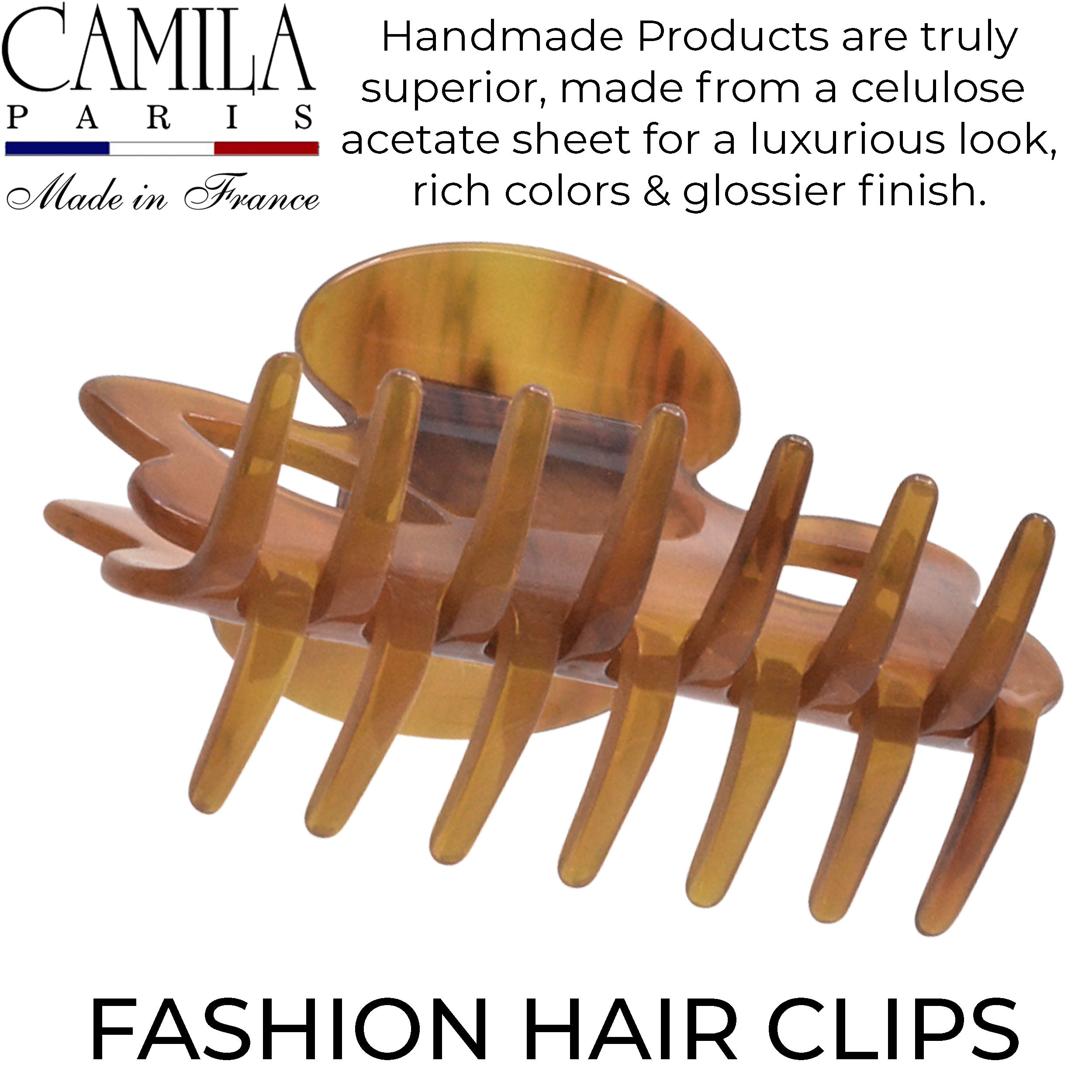 Handmade Spring Cover Hair Clip - Ambre