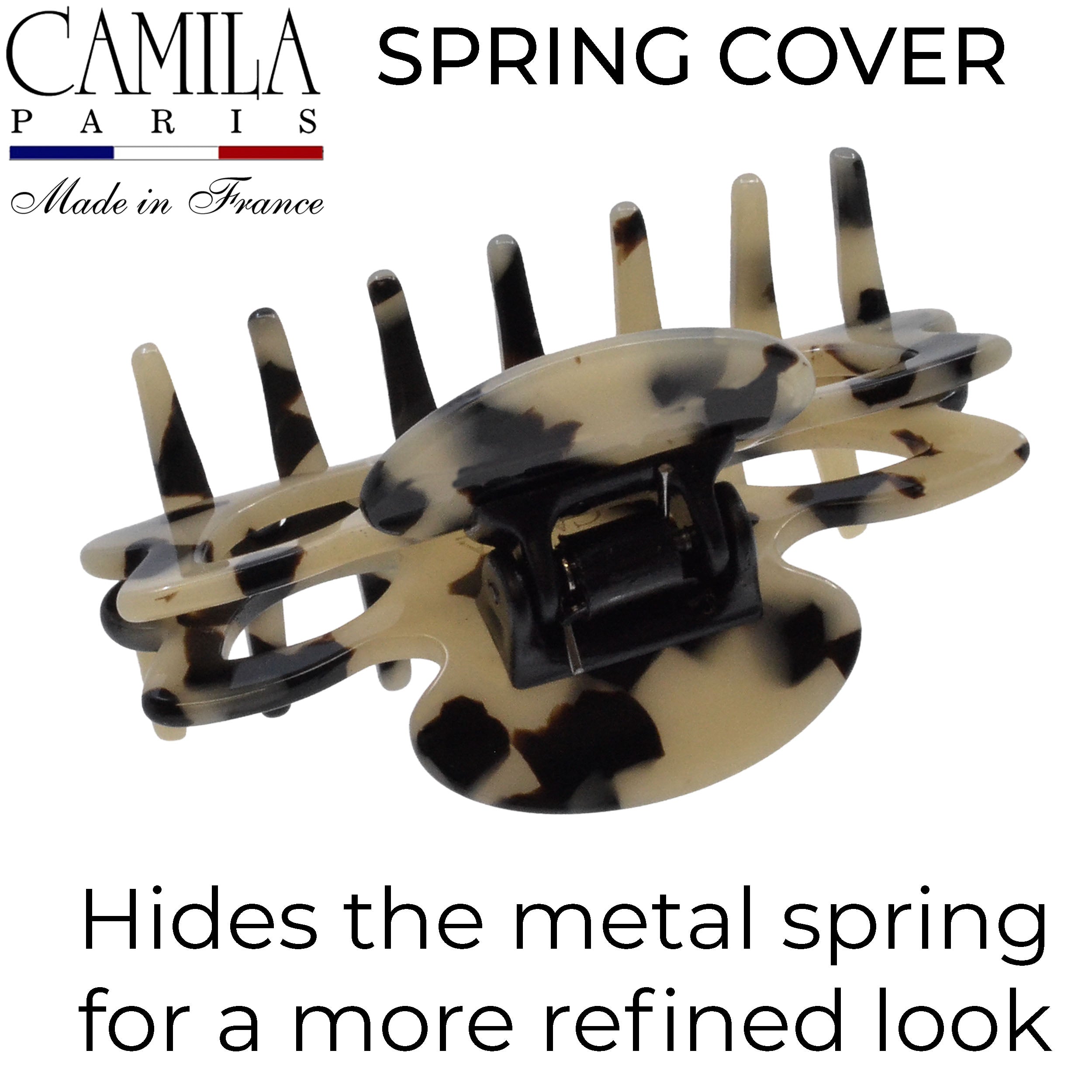 Handmade Spring Cover Hair Clip - Ambre