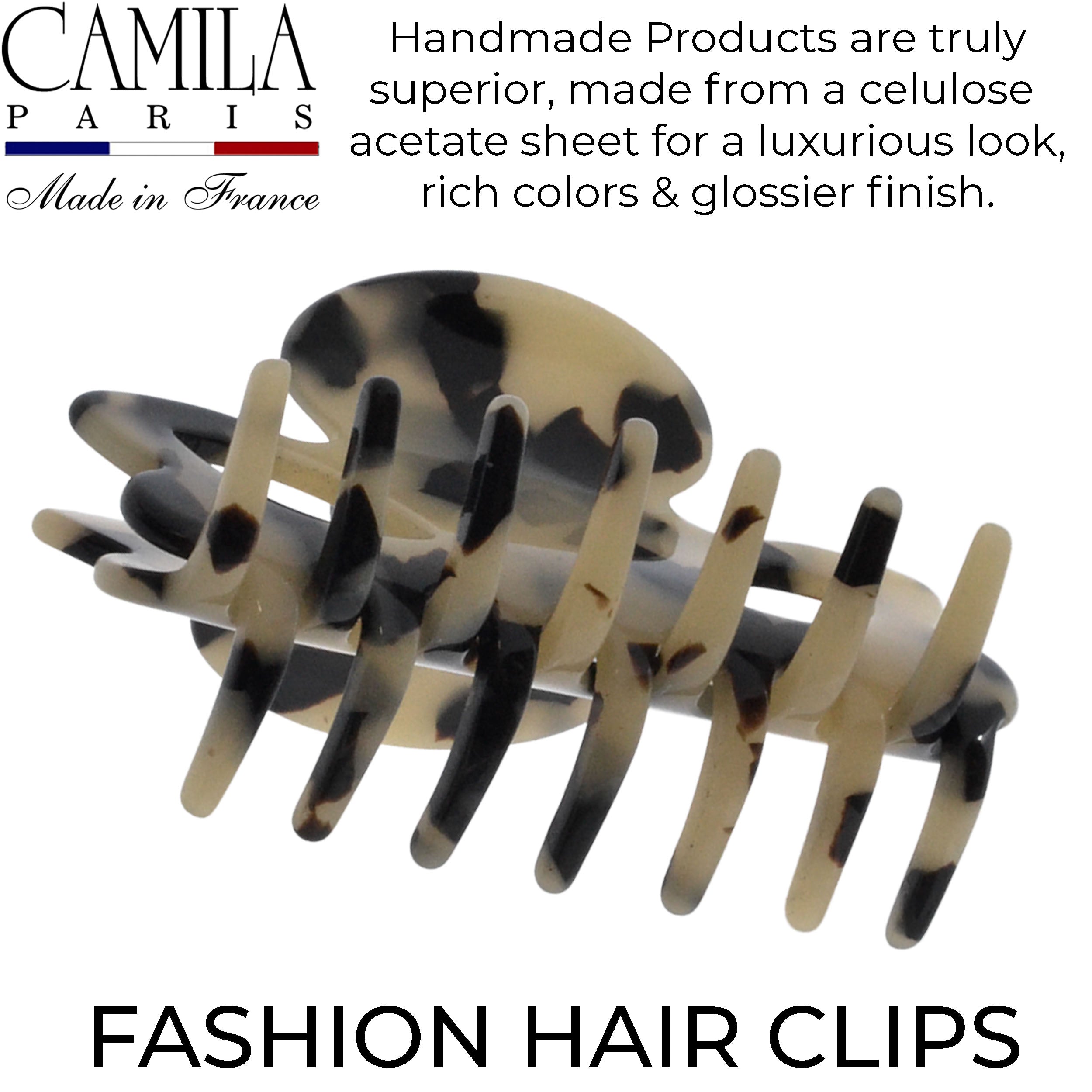 Handmade Spring Cover Hair Clip - Ambre