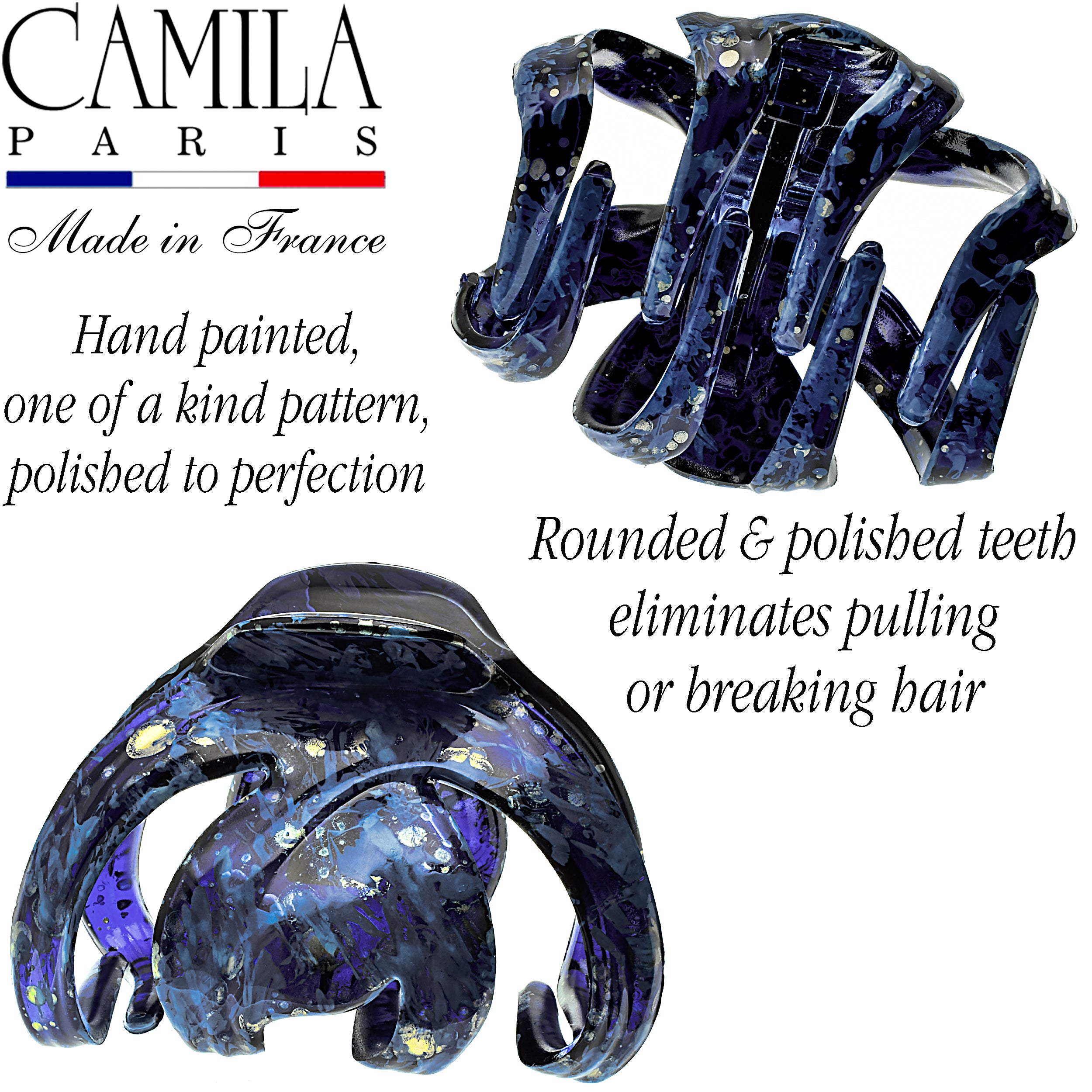 Camila Paris Octopus Hair Clips Hand Painted