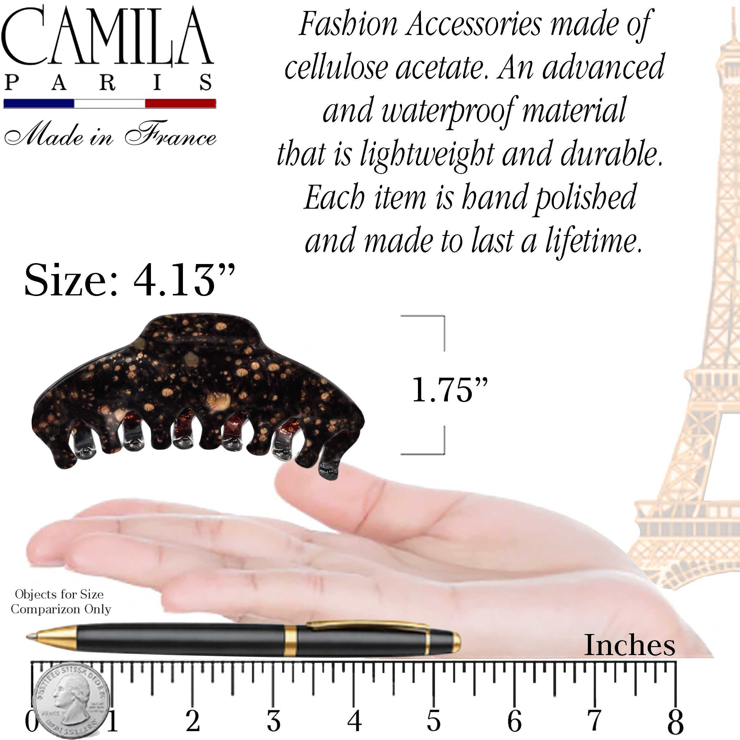 Hand Painted Hair Clip - Pétale