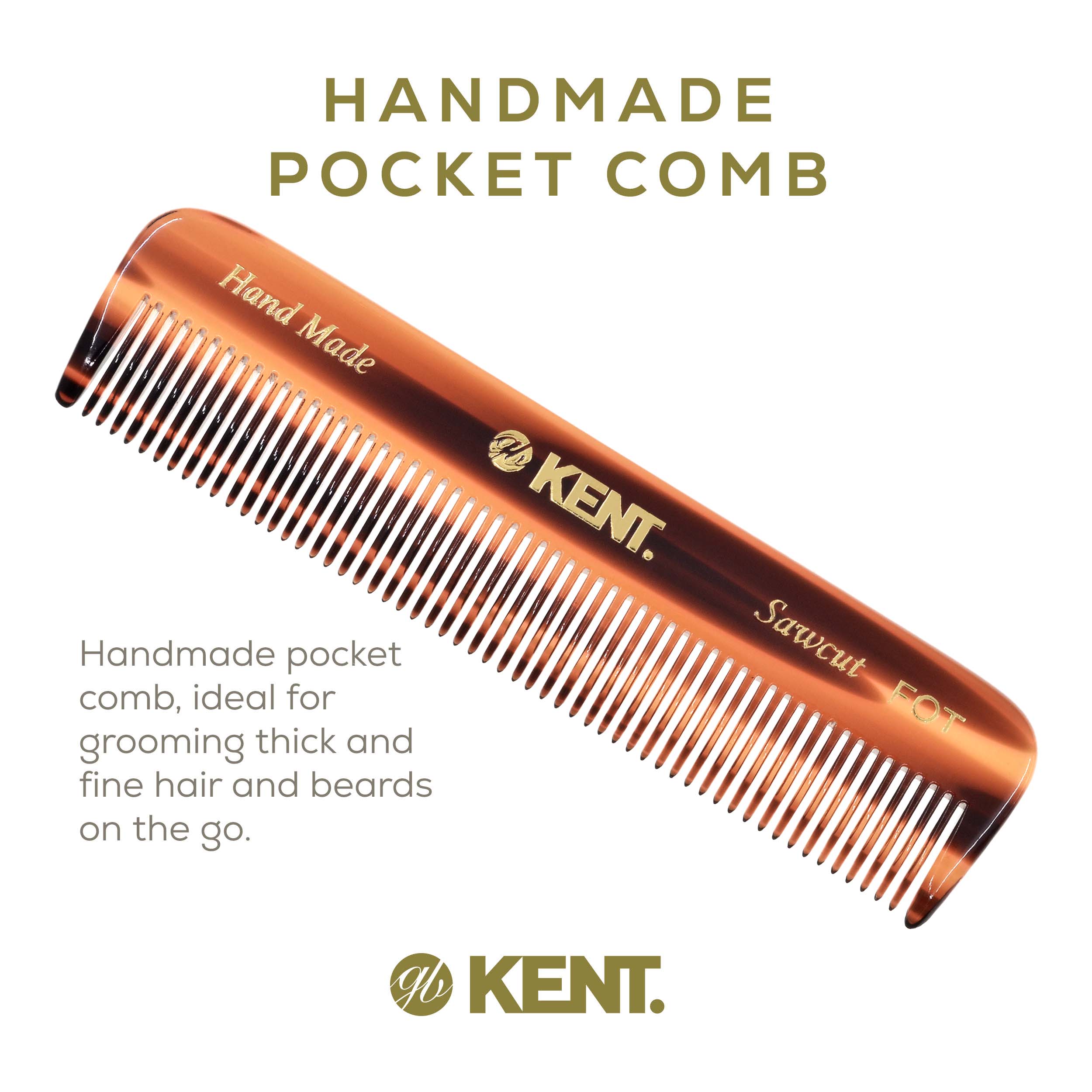 4.5" Handmade Fine Tooth Pocket Comb