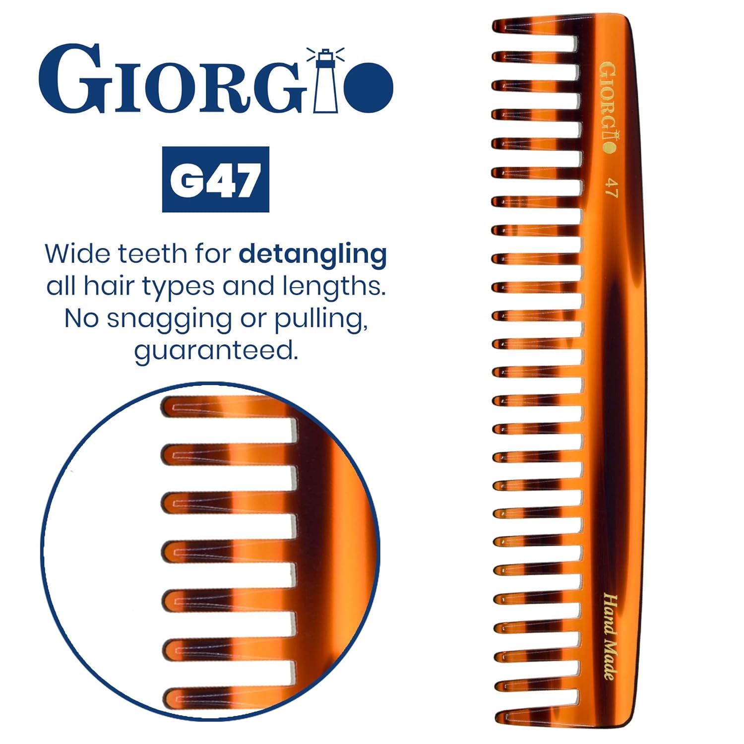 Handmade Wide Tooth Detangling Comb