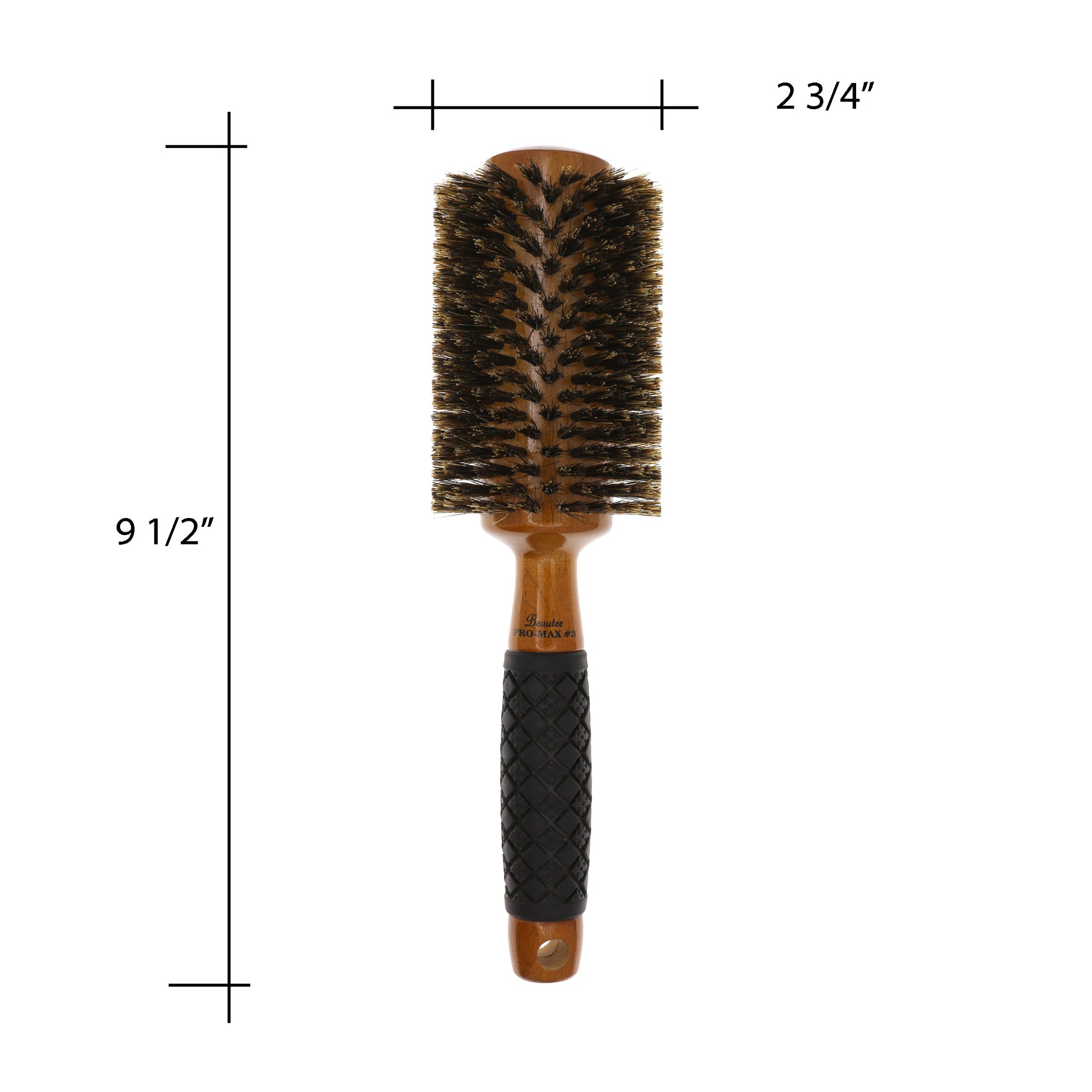 2.5" Boar Bristle Round Hair Brush for Blowdrying and Detangling