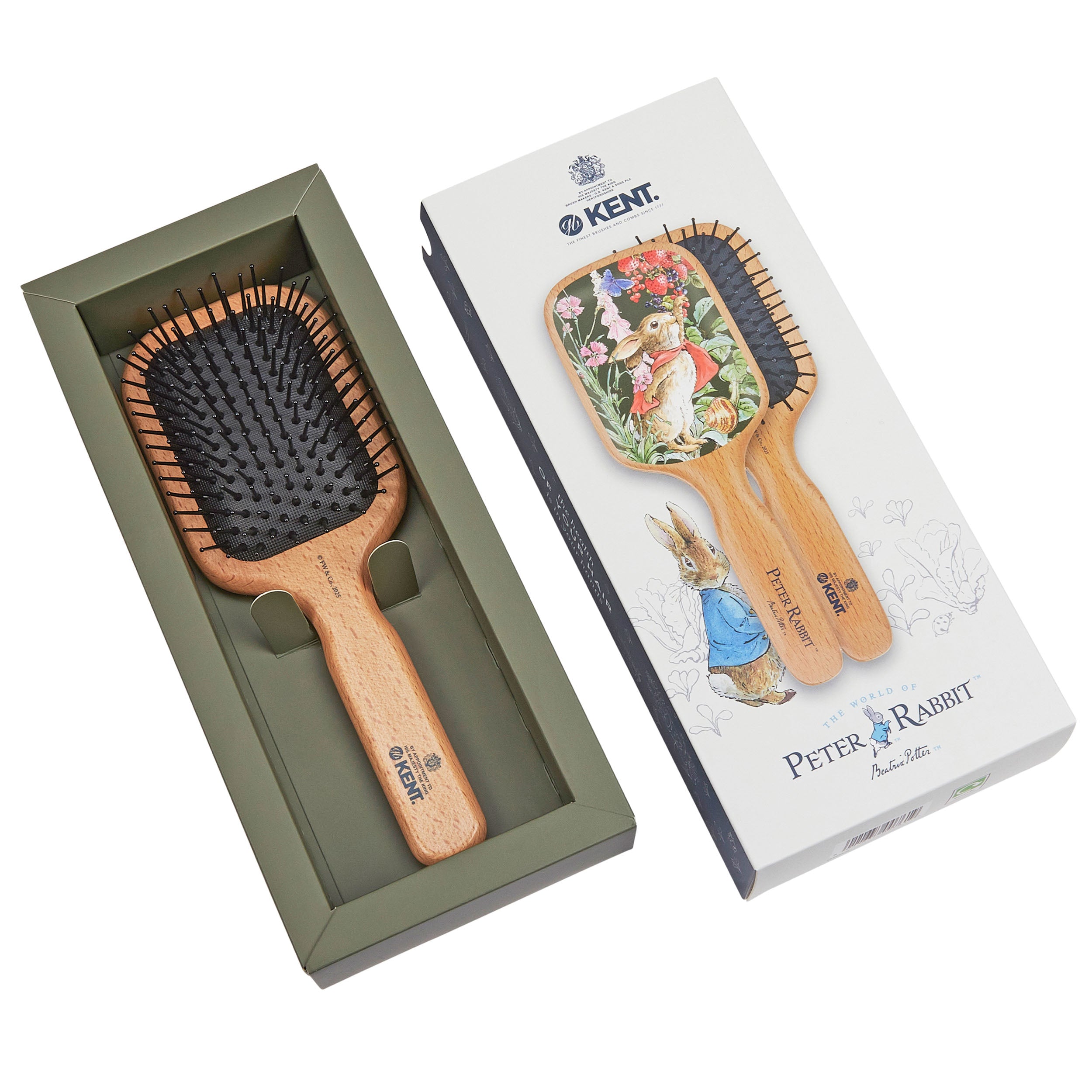Kent x Peter Rabbit Fine Quill Paddle Brush
