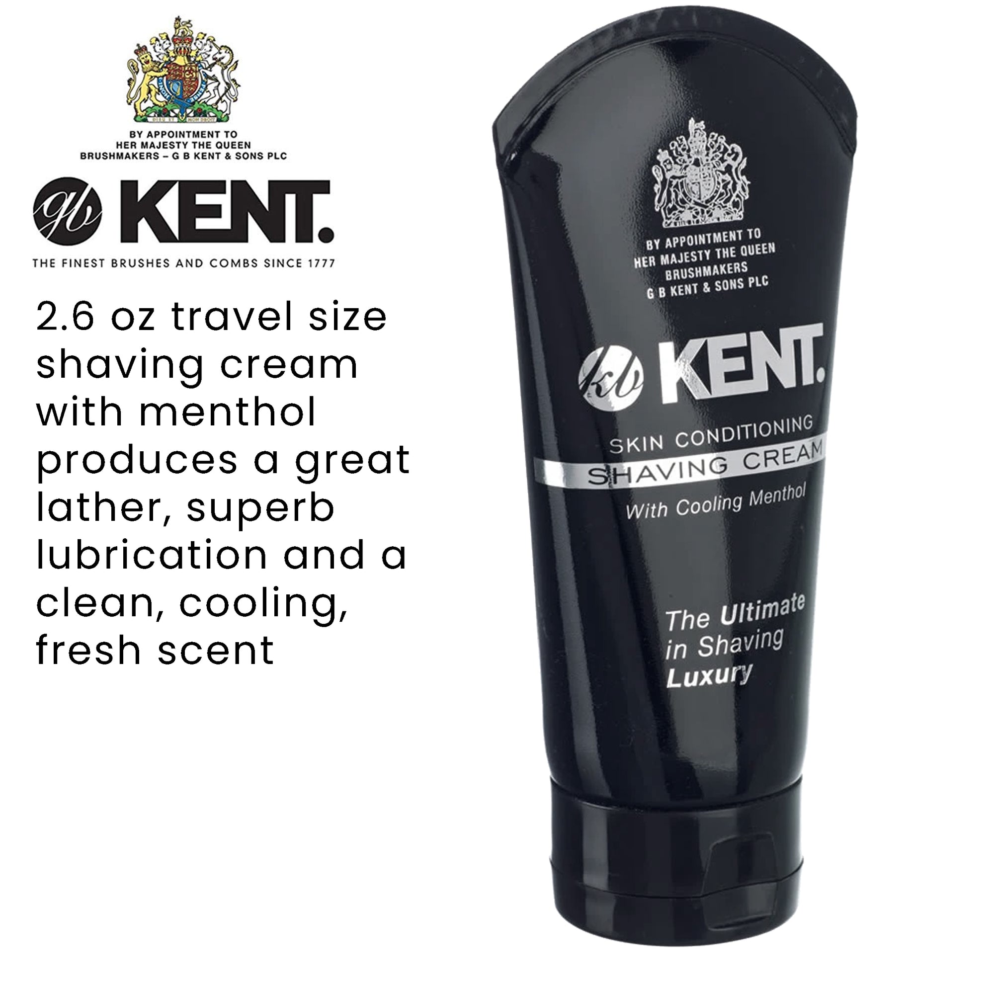 75ml Luxury Travel Shaving Cream with Cooling Menthol