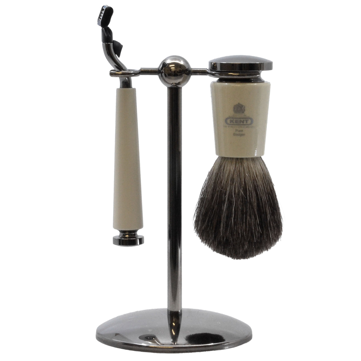 Kent Ivory Resin 3-Piece Shaving Set