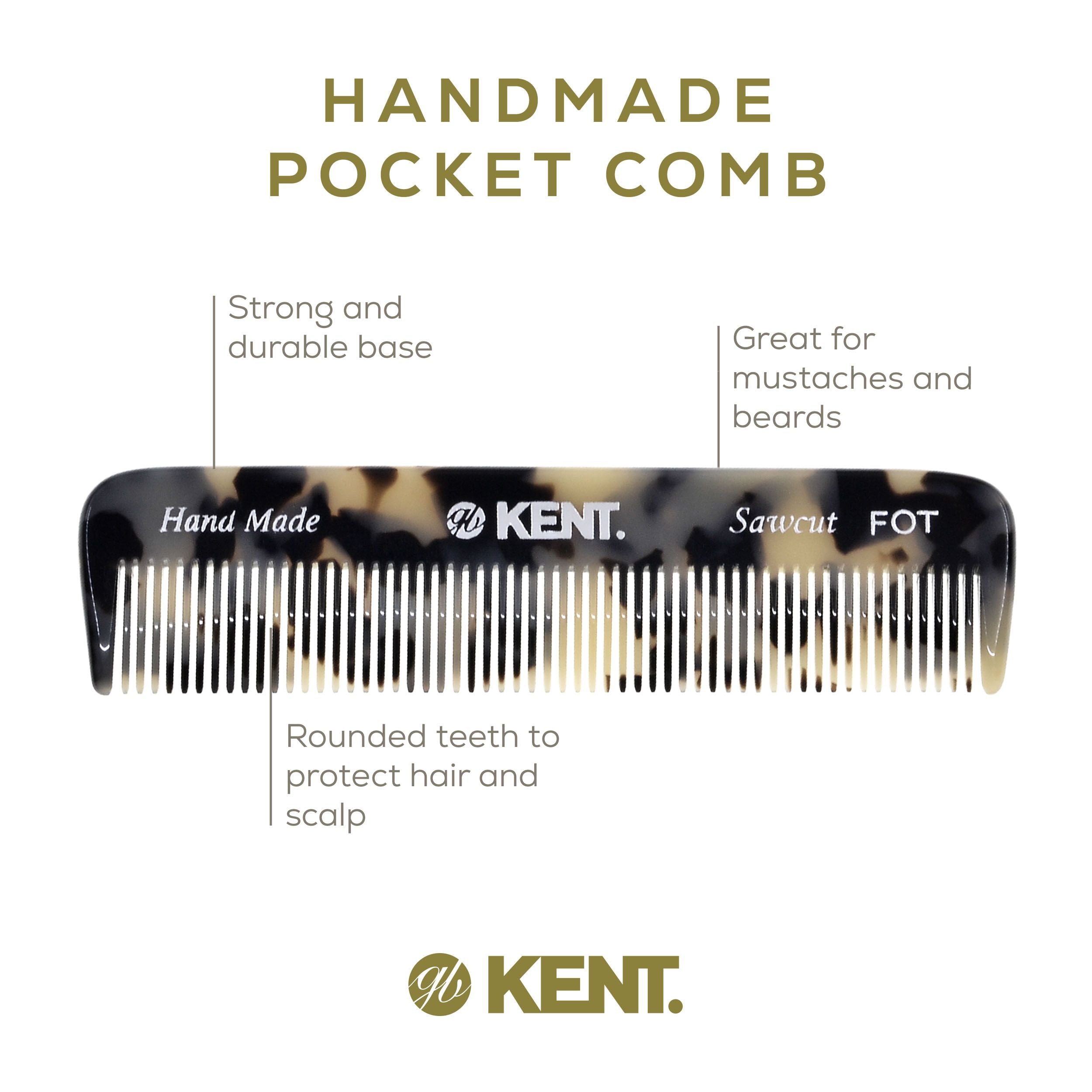 4.5" Handmade Fine Tooth Pocket Comb