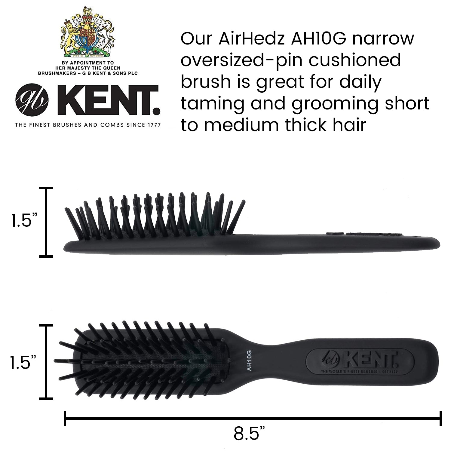 Kent Airhedz Narrow Large Pin Hair Brush