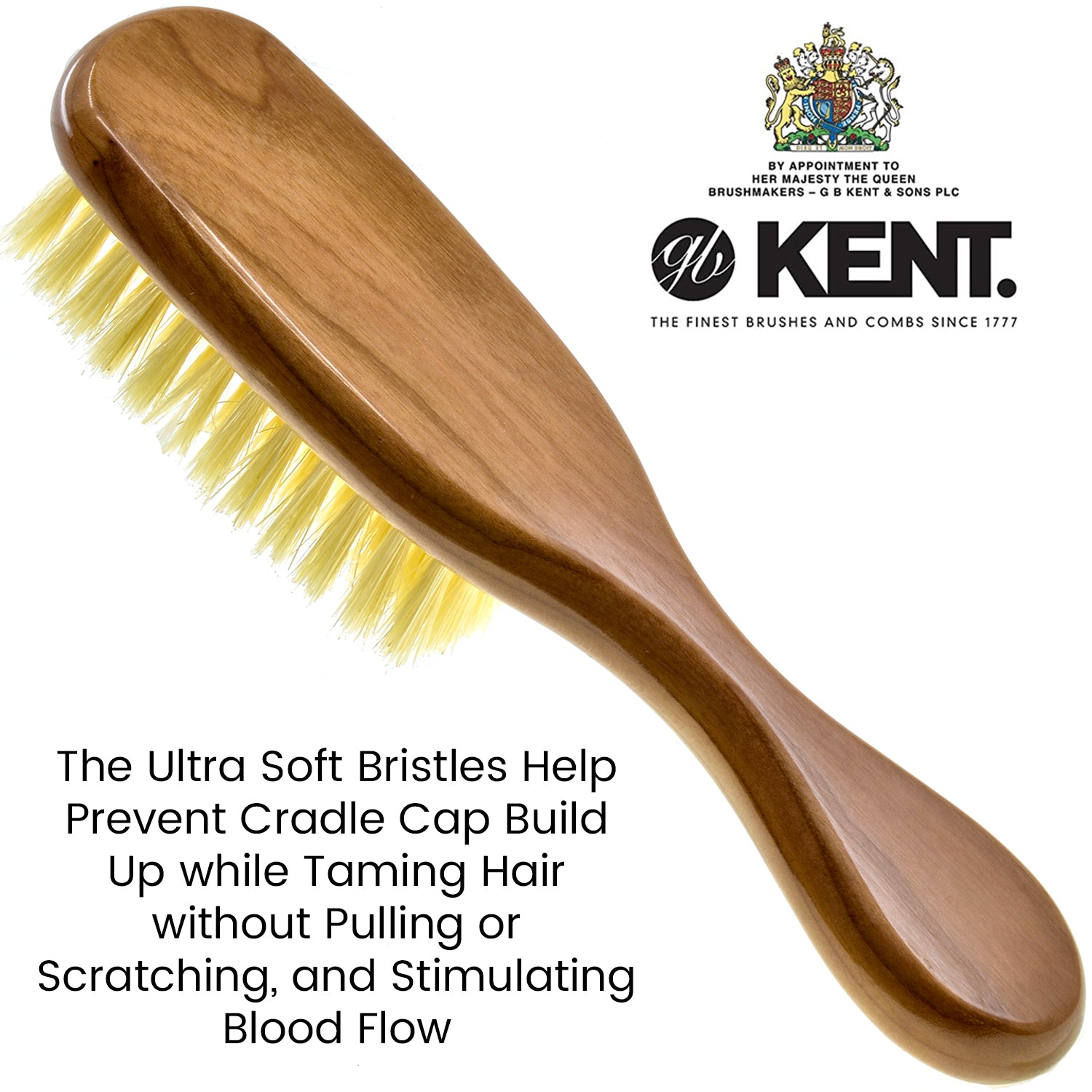 Kent 7.5 Pure Boar Soft Bristle Toddler Hair Brush