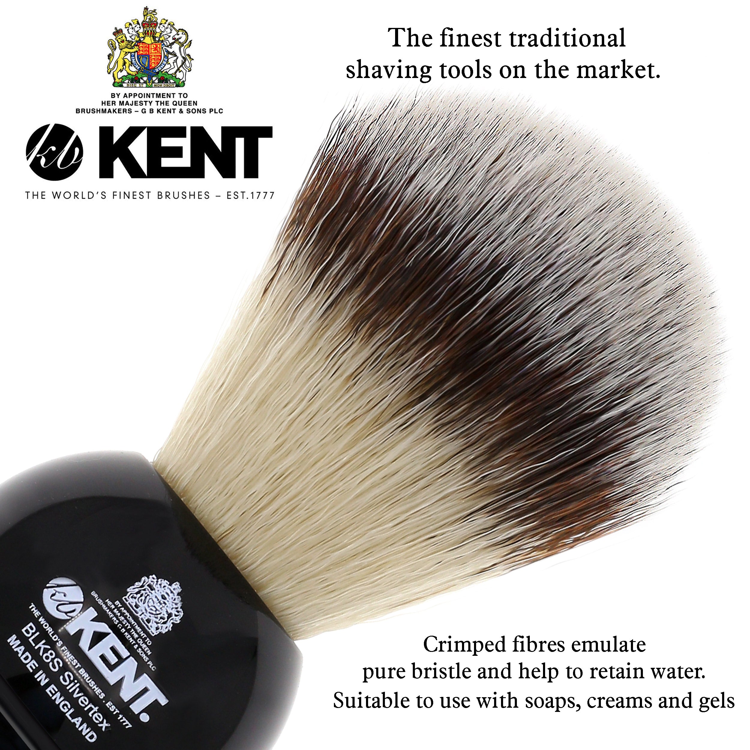 Retfærdighed Vil have Auckland Kent BLK8 Pure Silver Tip Badger Shaving Brush - Bayside Brush Co.