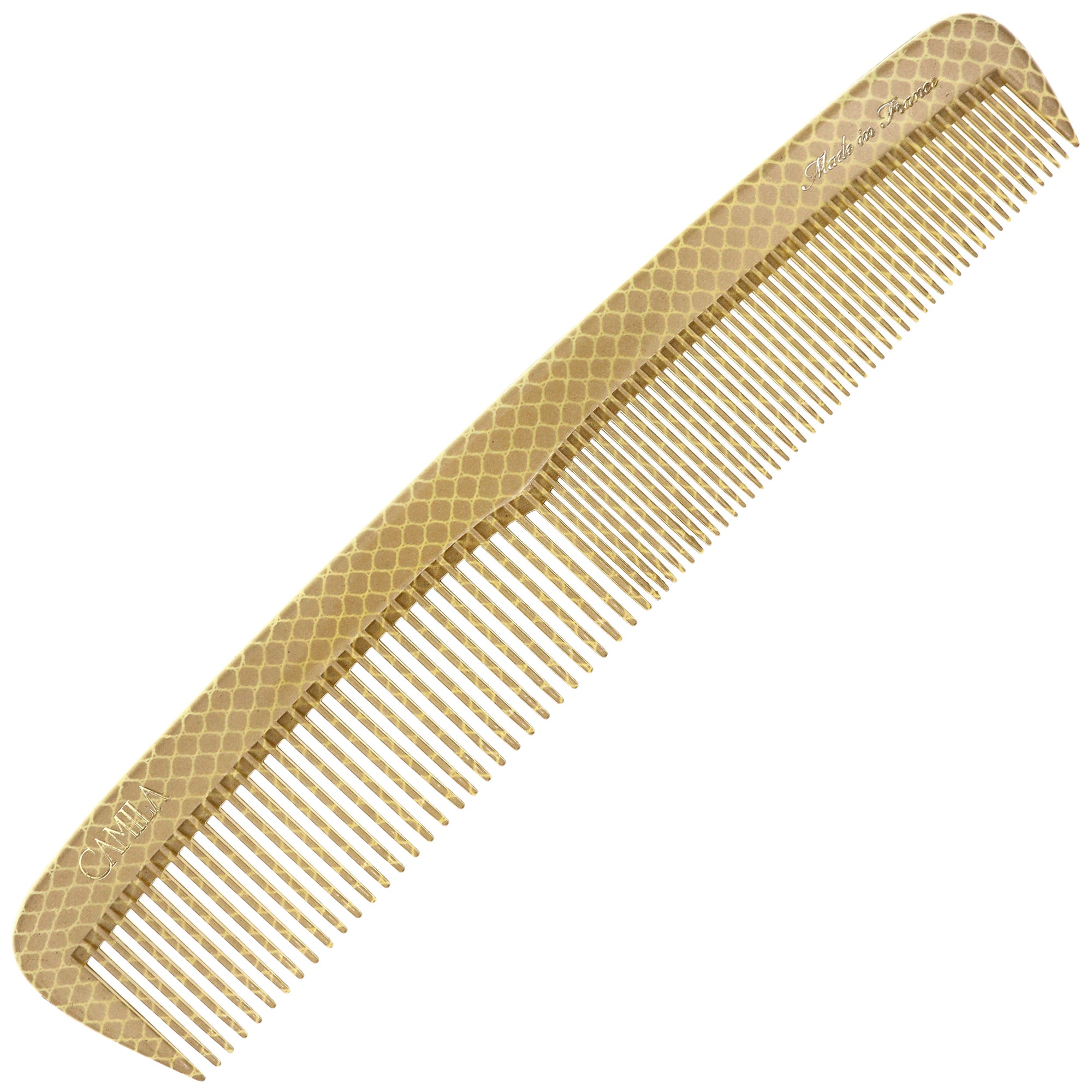 Nude Snakeskin Large Fine Tooth and Wide Tooth Comb