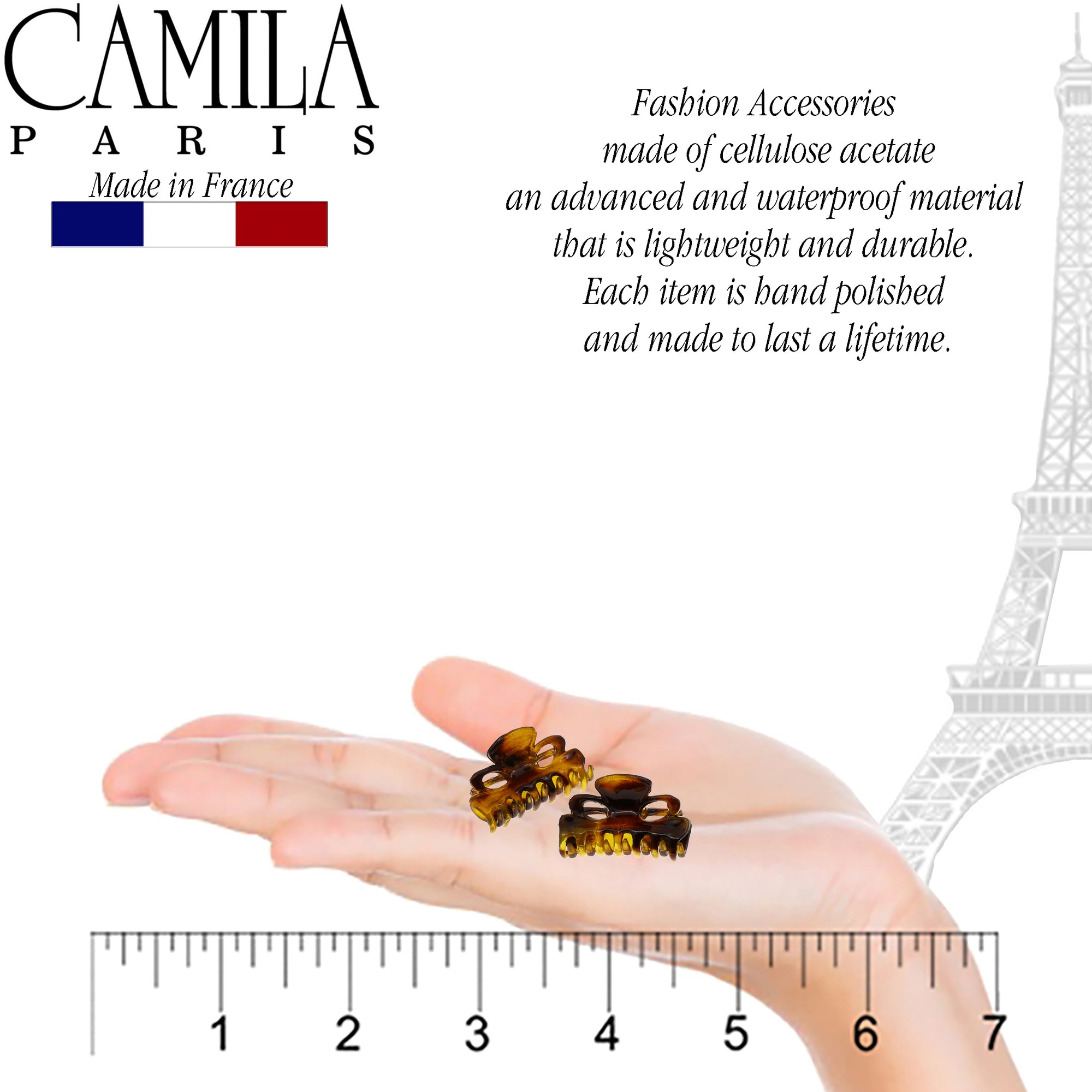Camila Paris CP2608-2 Small Tokyo Women's French Hair Clip Claw