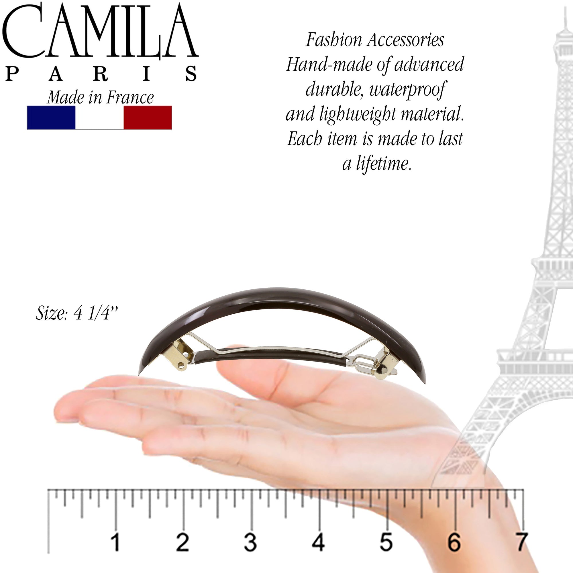 Camila Paris Hair Barrettes Narrow Arc Rectangle