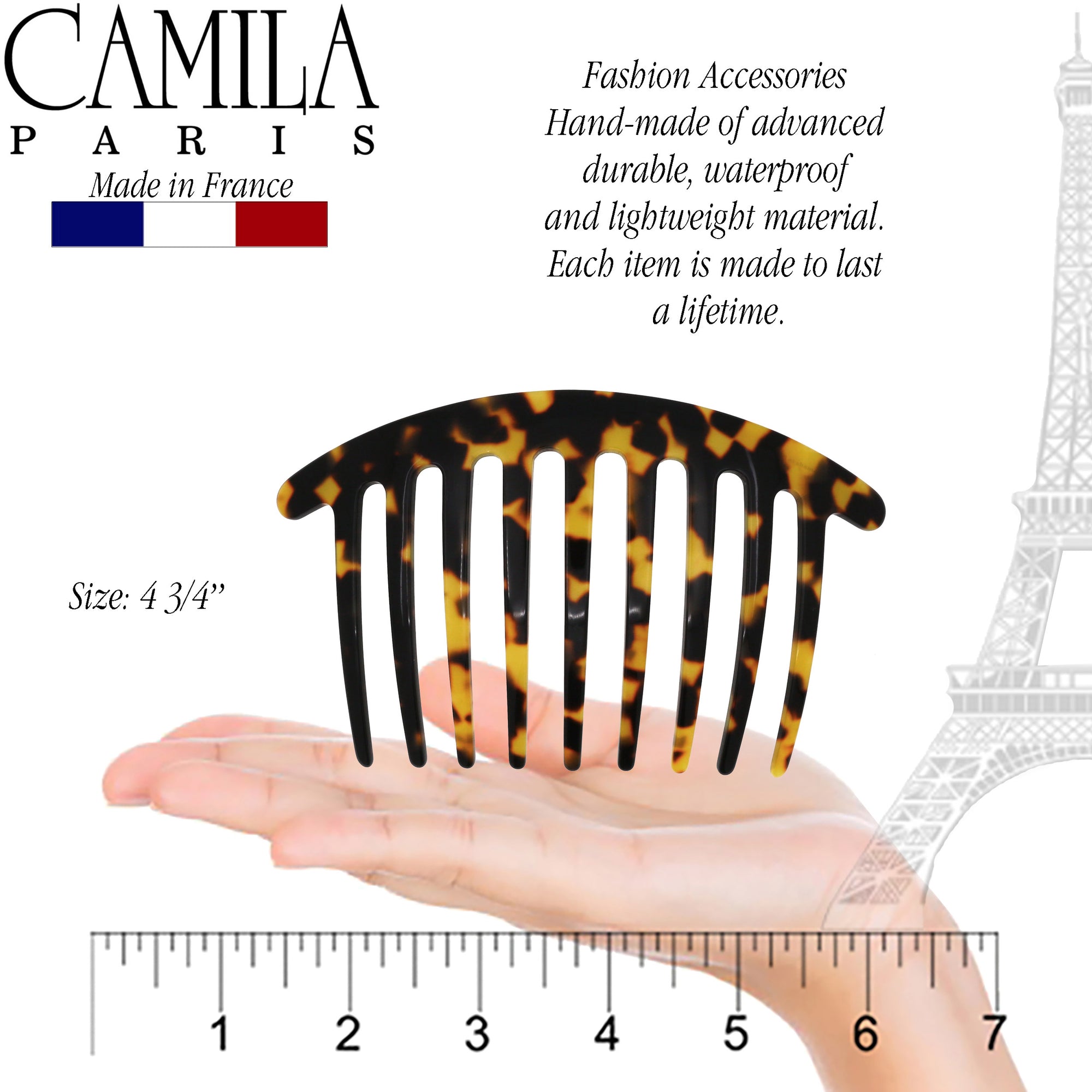 Camila Paris Large Handmade Rounded Side Comb