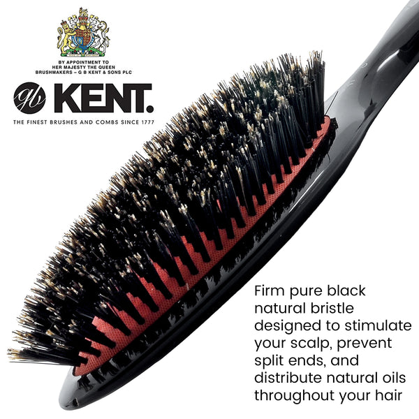 Kent LBR1 Finest Ladies Small Radial Hair Brush Pure Black Bristle