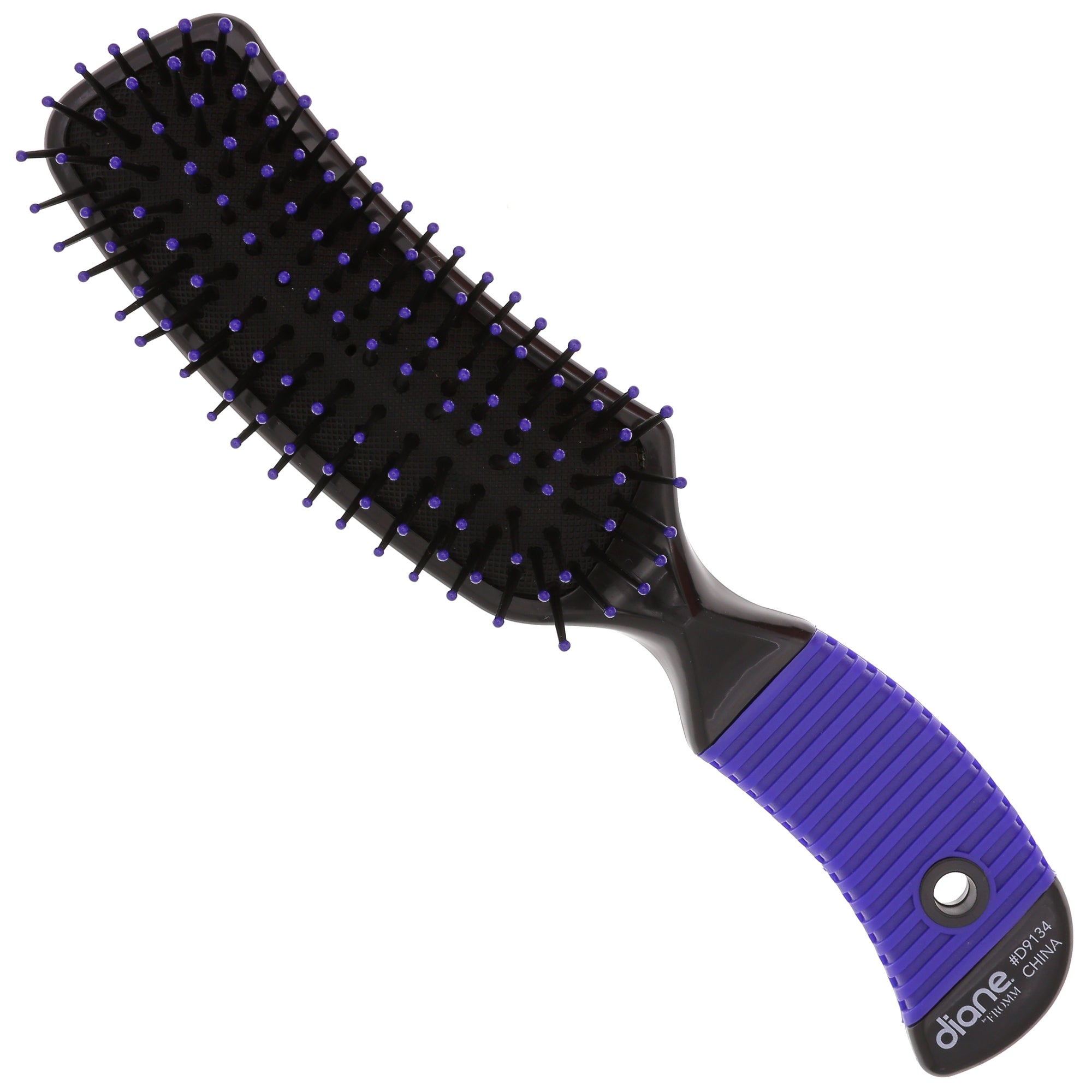 Curved Cushion Hair Brush with Rubber Grip