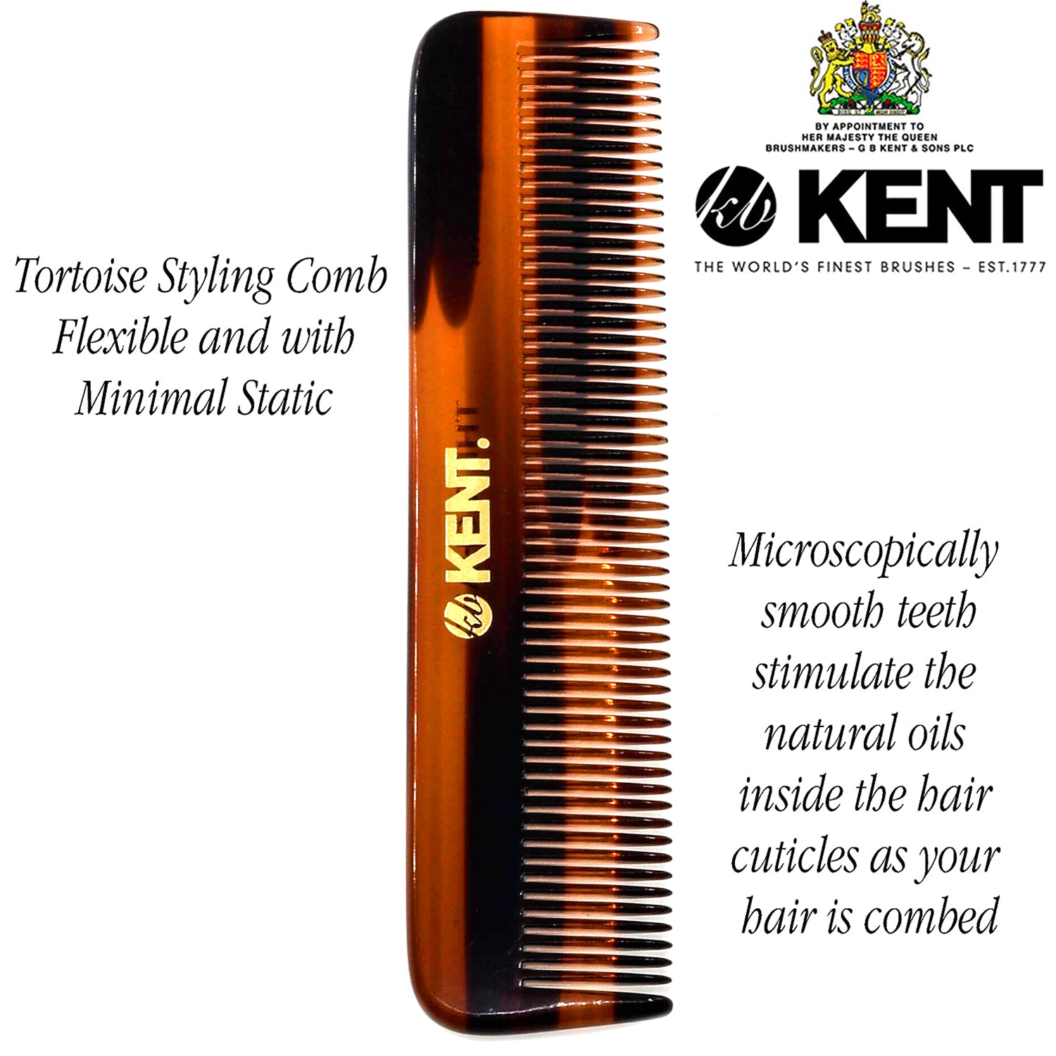 Kent All Fine Tooth Handmade Pocket Comb (4.5")