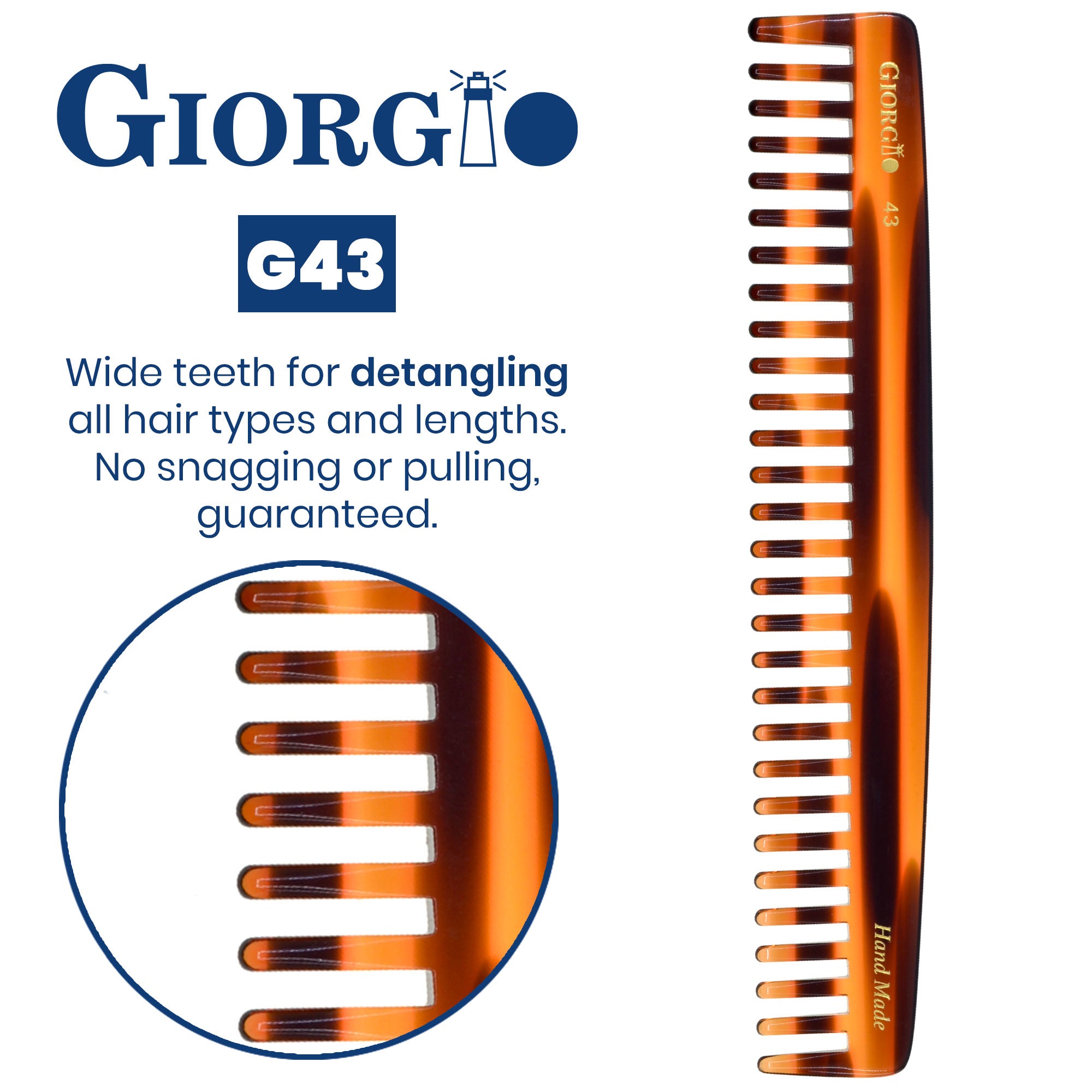 Handmade Wide Tooth Detangling Comb