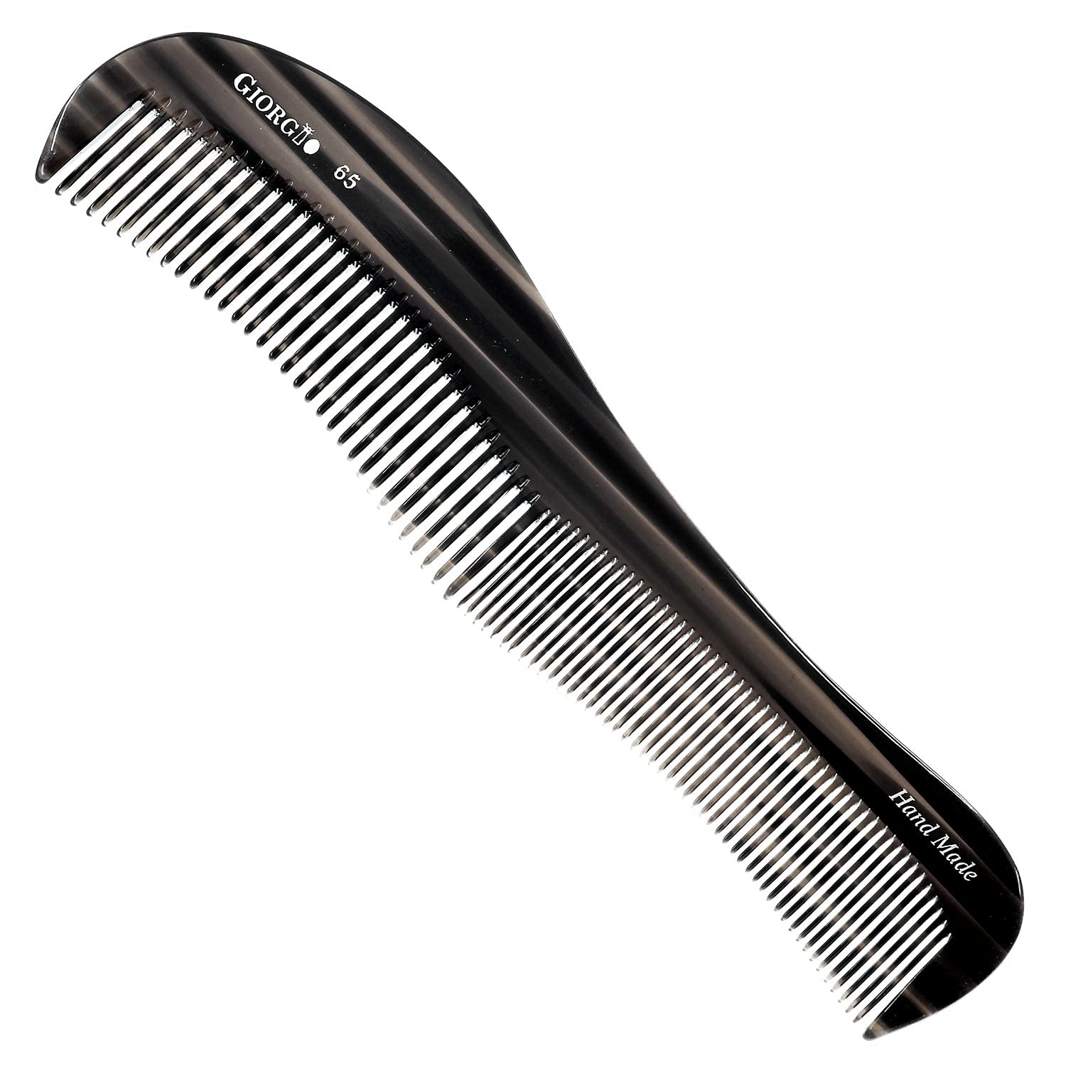 Giorgio Handmade Contour Hair Comb Saw Cut and Hand Polished