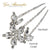 Gia Alessandra GA260 (5") Extra large French Twist Stick Pins Multiple Colors with Swarovsky Crystals