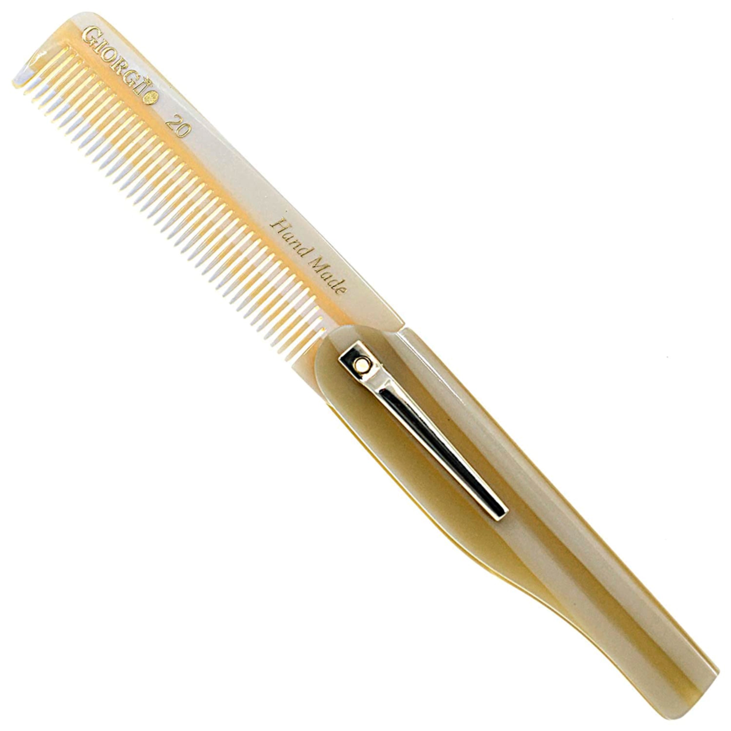 Giorgio Men's Folding Pocket Comb Hair, Mustache and Beard