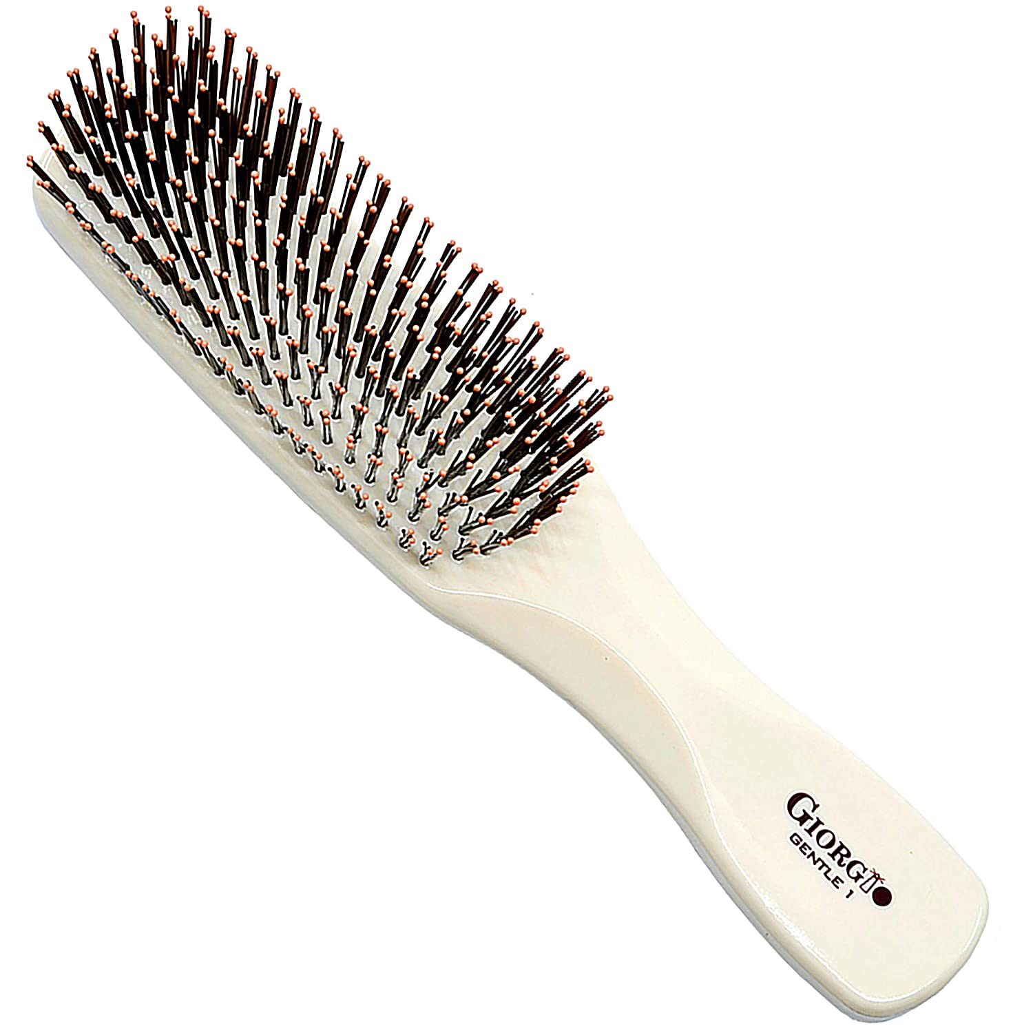 Krago Stylish Hair Brush with Soft Touch Coating - White Gold Series