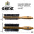 Kent LHS7 Handmade Half Radial, Satin Wood Pure Bristle Hair Brush