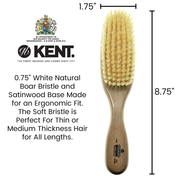 Ladies Finest Soft White Boar Bristle Narrow Hair Brush