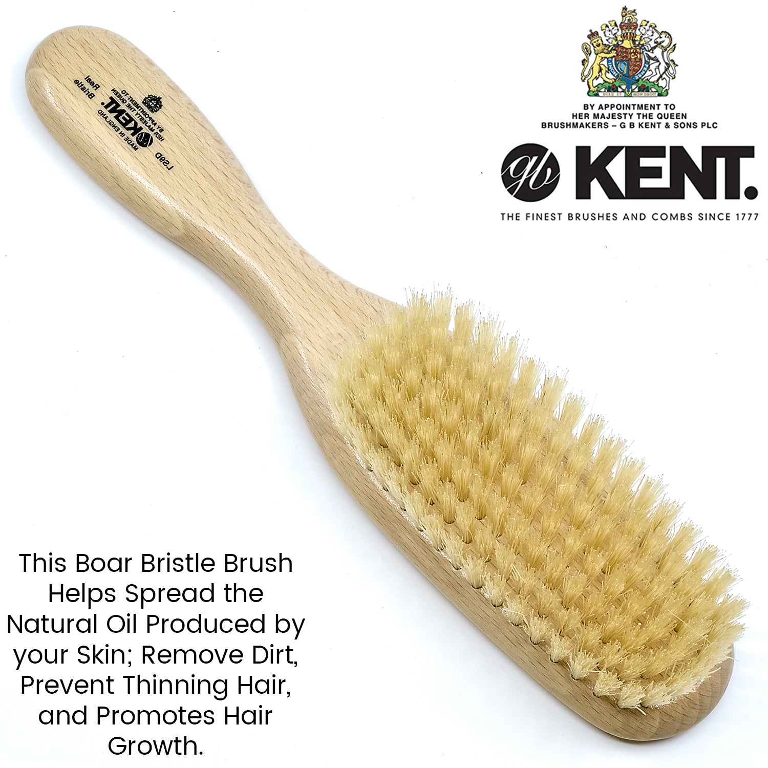 LS9D – Kent Finest Ladies Narrow Satinwood Soft Bristle Brush