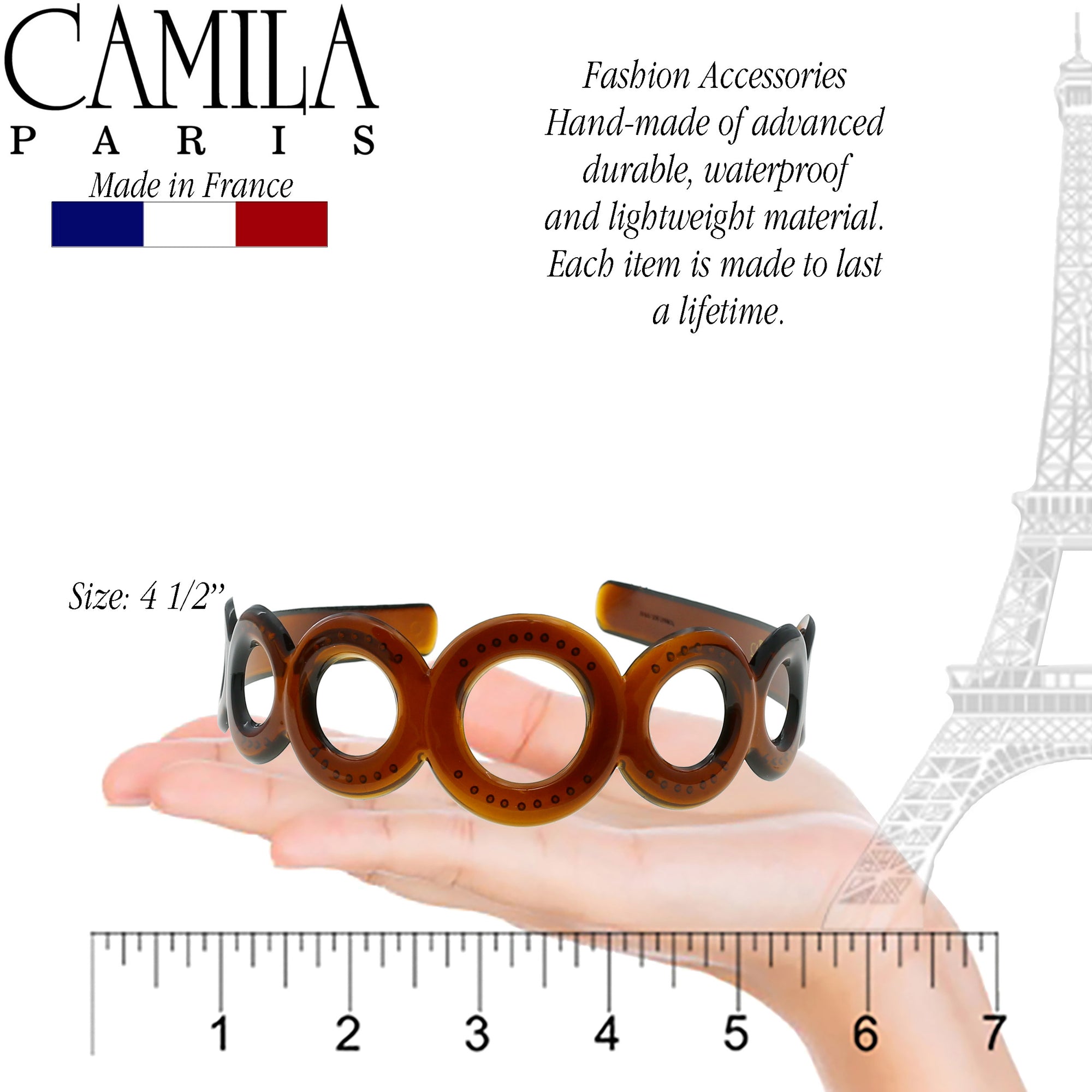 Camila Paris MP307 Tortoise Shell French Flexible Headband