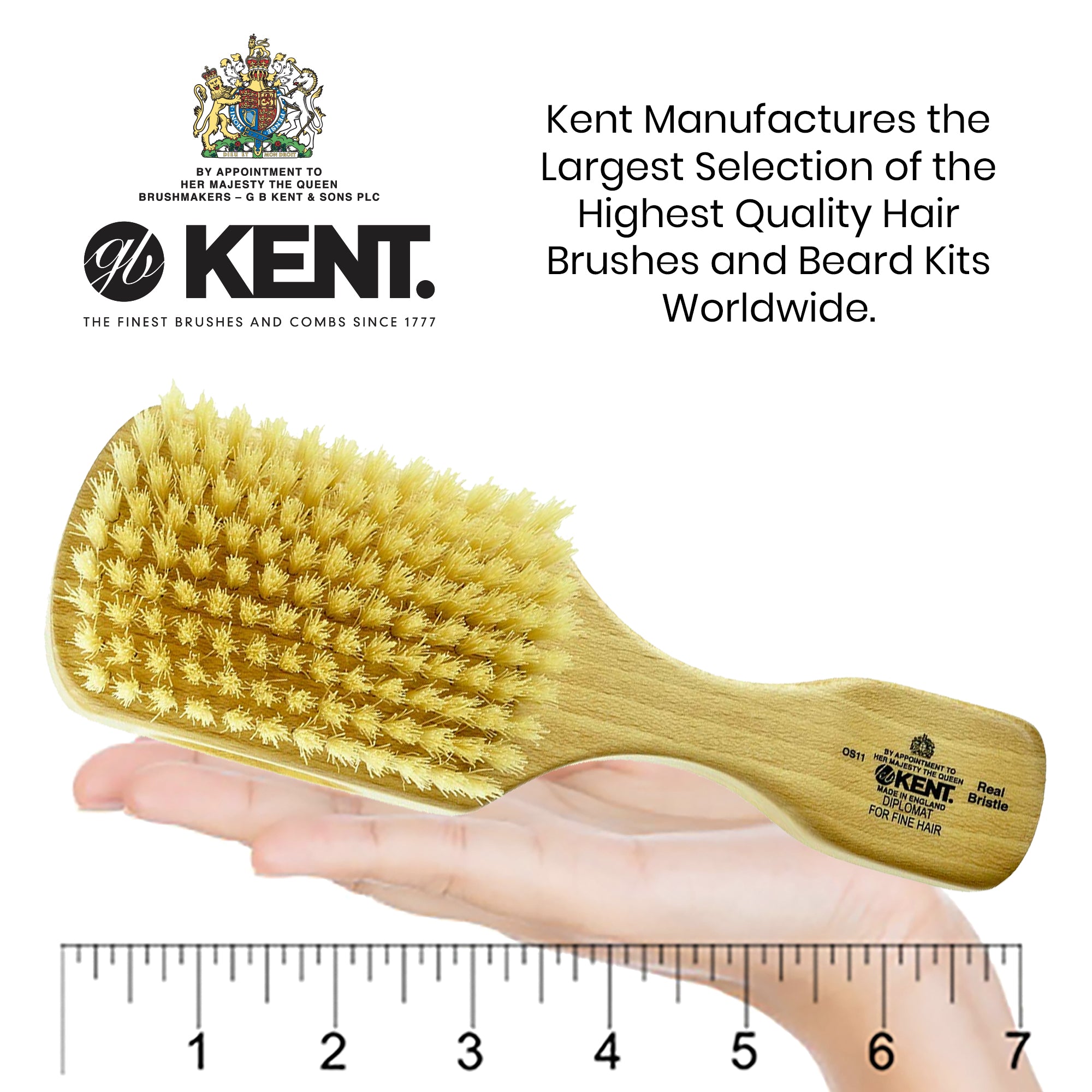 Kent – Rectangular Soft White Bristle Brush OS11 – Merchant & Rhoades