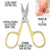 Camila Solingen CS03 3.5" Gold Plated Curved Nail & Cuticle Scissors.