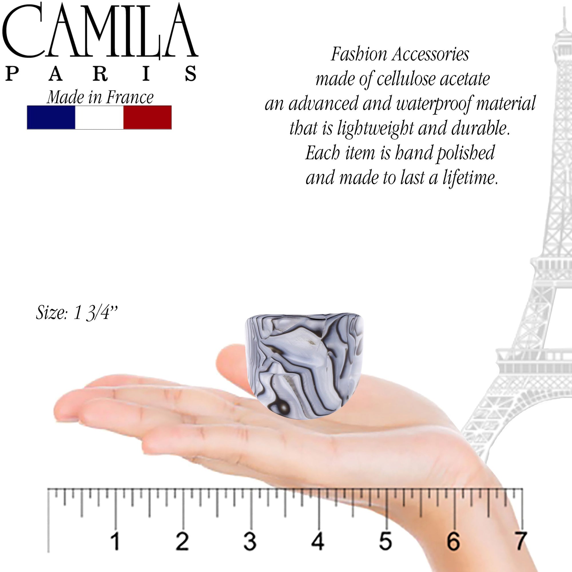 Camila Paris Hair Accessories Handmade Oval Ponytail Hair Tie